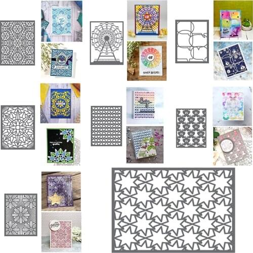 Dialog Box Star Heart Rectangle Flower Lace Frame Metal Cutting Dies Crafts Card Album Making DIY Scrapbooking Stencil New 2021
