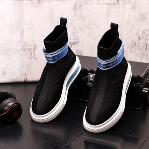 High Tops Air Cushion Mesh Breathable Socks Shoes For Men Flats Designer Punk Loafers Sports Walking Sneakers Zapatos Hombre