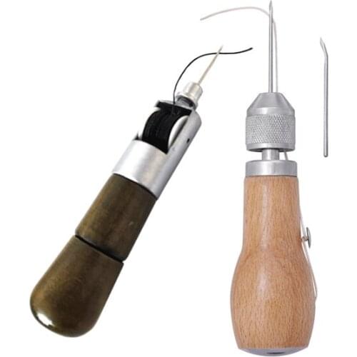 DIY Leather Craft Tool Carving Wax Line Leather Hand Awl Art Needle Sewing Machine