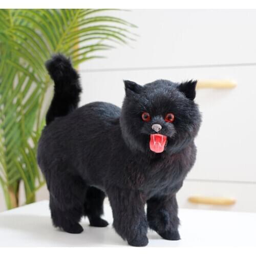 Halloween decoration Halloween cat simulation animal model decoration doll handicraft home creative soft decoration