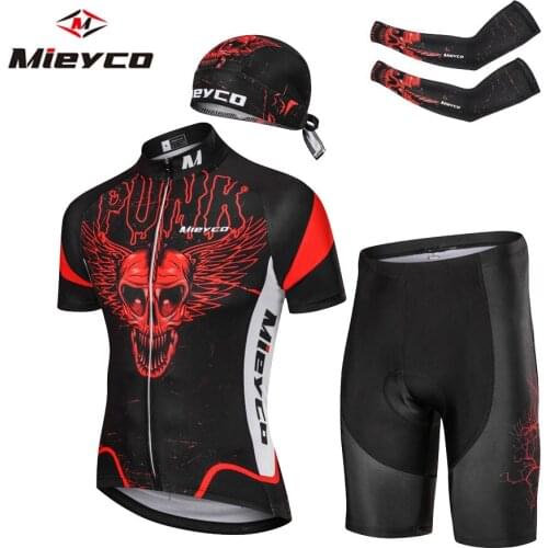 Mieyco Simple Retro Men Cycling Set Mountain Bicycle Cycling Clothing Summer Cycling Jersey Breathable MTB Bike Clothing