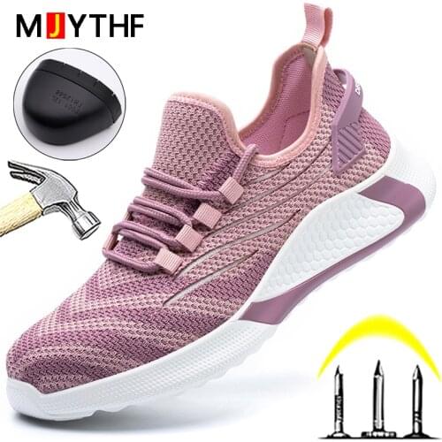 Fashion Safety Shoes For Women Men Work Sneakers Puncture-Proof Safety Boots Steel Toe Shoes Indestructible Protective Shoes
