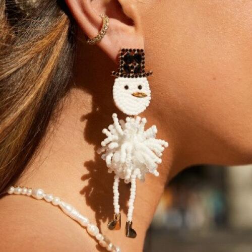 Fashion Women Santa Claus Snowman lovely Tree Bell New Year Christmas Gift Earring For Women Girl Children Festival Jewelry