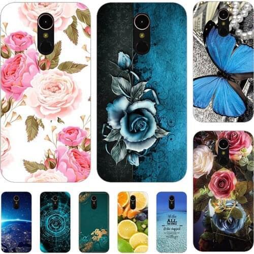 Fashion Flower Case For LG Stylo 5 Stylo5 Stylus 5 LM-Q720 6.2" Cover Soft Silicone Cat Printing Capa Coque