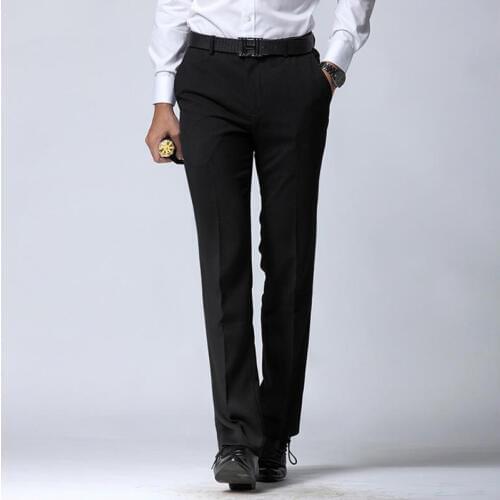 Manoble Mens Pants 2021 Brand New Korean Style Business Suit Pant Black Male Slim Fit Dress Trousers 8801