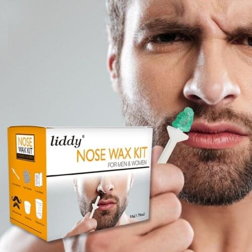 50g Painless Nose Wax Kit For Unisex Nose Hair Removal Wax Set Paper-Free Nose Hair Wax Beans Cleaning Wax Kit