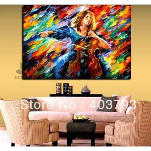 New Modern classical Art Oil Painting Wall art Decoration knife paintings crazy for music free shipping