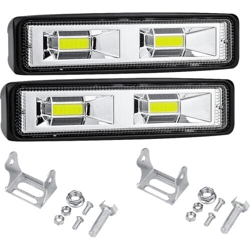2PCS 6 Inch 18W Combo Led Light Bars Spot Flood Beam 4x4 Spot 12V 24V 4WD Barra LED Headlight For Auto Boats SUV ATV Work Light