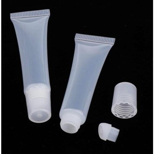 Clear Plastic Soft Tubes Lip Gloss Hose Tube Cosmetic DIY Cosmetic Makeup Squeeze Lip Glaze Empty Emulsion Lotion Packaging