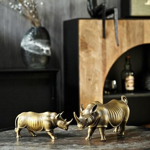 Luxtry Golden Black Cow Figurines Nordic Modern Desktop Decor Animal Statue Copper Sculpture For Home Office Interior Decoration