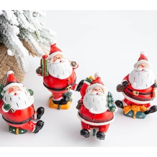 Christmas Home Decoration Santa Claus Figure Bright Color Home Decor Exquisite Christmas Snowman Ornament Toy for Festival