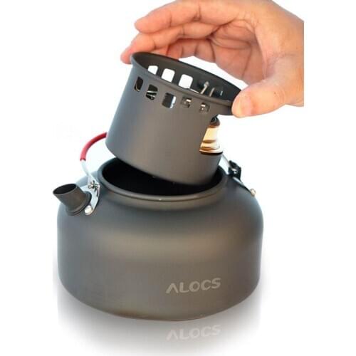 Alocs Outdoor Alcohol Stove And Coffe Kettle Set Cooking Portable Alcohol Furnace Gas Mini Stoves Camping Water Tea Cookware