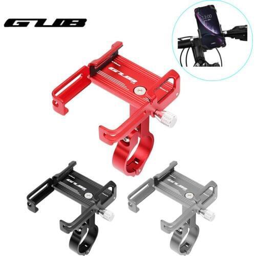 GUB P10 Aluminum Alloy Bike Phone Stand for 3.5" to 7.5" Device Adjustable Support Bicycle Phone Holder Motorcycle Mount Clip