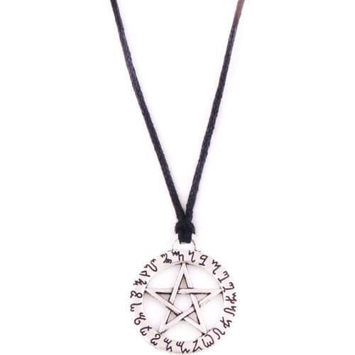 Rope Chain Pentagram In The Round With Strange Rune Viking Necklace Add Your Charm To Attract The Opposite Sex Dropshipping Cool