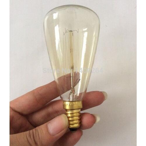 Marconi Bulb Lamp Vintage Edison Reproduction 40 Watt Clear Glass Fireworks E14 ST48 AC110V 120V 220V 240V
