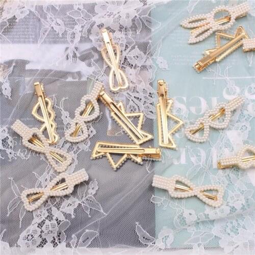 5Pcs/Set Pearl Hair Clip Simple Fashion Hair Accessories For Women Daily Wild Bangs Clip