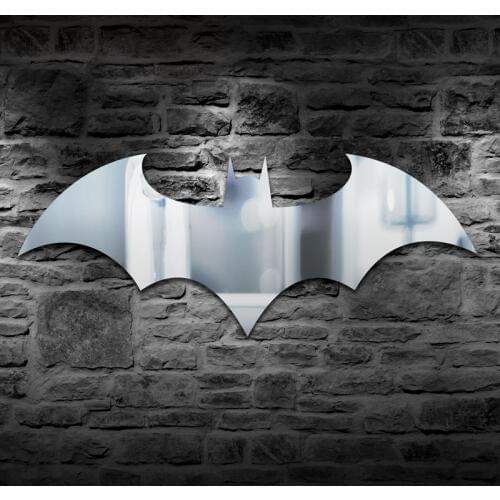 Bat Logo Wall Home Decoration Mirrors Bat Mirror Wall Mounted Shower Mirror Animal Wall Art Decorative Mirrors Decor Gift