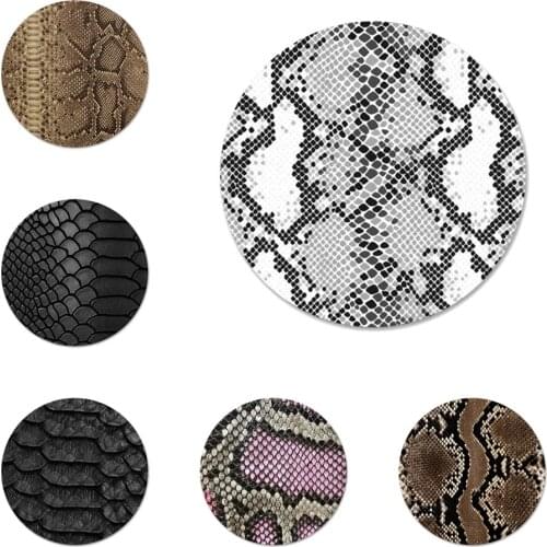 58mm Snake Skin Icons Pins Badge Decoration Brooches Metal Badges For Clothes Backpack Decoration