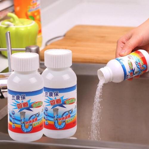 2Pcs Efficient Drain Bathroom Pipe Hair Toilet Dredge Cleaning Tool Kitchen Unclog Sink Pipe Deodorant Detergent