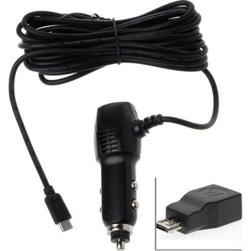 2020 New Mini/Micro USB Port Dual USB 5V 2A Car Charger Adapter Cigarette Lighter For Car DVR Vehicle Charging With 3.5m Cable