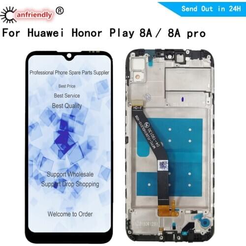 6.09'' LCD For Huawei honor 8A pro play 8A JAT-L09 L29 AL00 TL00 LCD Display Touch panel Screen Digitizer with frame Assembly