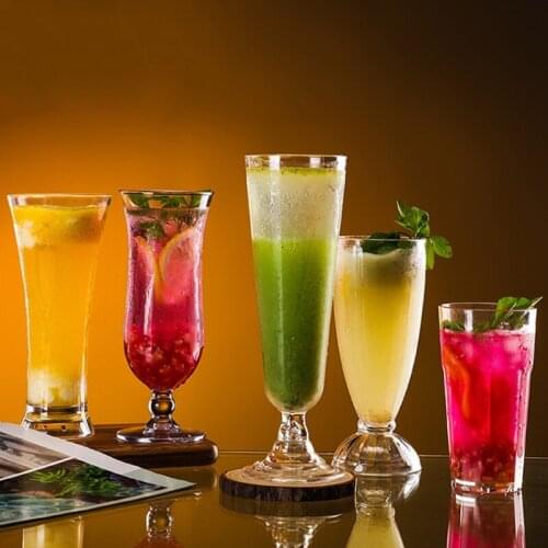 Acrylic Drink Cup Water Mug Transparent Milk Tea Cup Creative Acrylic Material Bar Wine Cup Water Cup for Drinking Juice