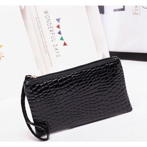 Black Cosmetic Bag PU waterproof Small Makeup Bag Women Storage Package Case Bag Organizer