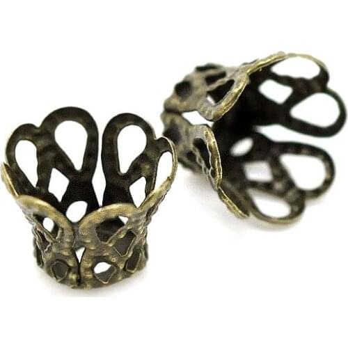 DoreenBeads Antique Bronze Bead Caps Findings 9x7mm(Fit 8-9mm Beads),sold per pack of 260