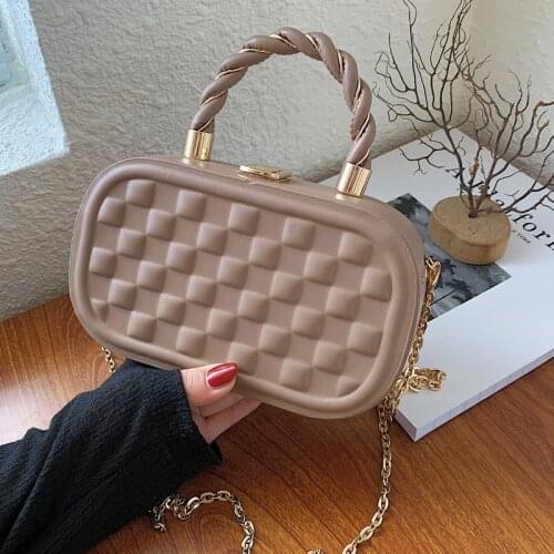 European and American Simple Western Style Handbag Female 2021new Fashion Wild Niche Box Bag Shoulder Messenger Small Square Bag