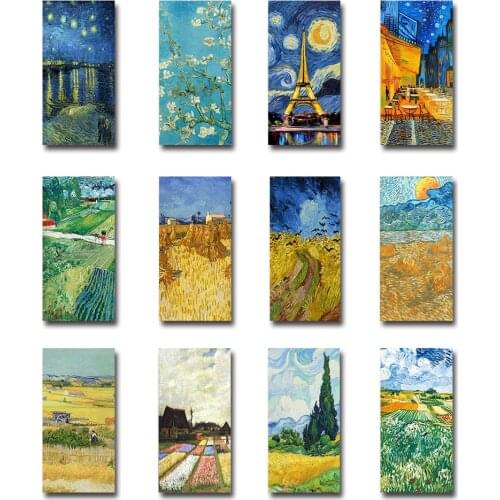 Van Gogh Vertical Canvas Paintings Abstract Landscape Flower Famous Artist Posters and Prints Wall Picture for Room Home Decor