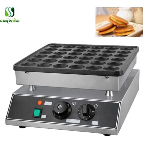 Commercial 36 holes dorayaki machine mini dutch pancakes mini pancake maker machine Dutch Poffertjes grill muffin baker pan