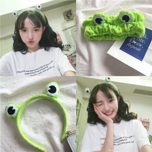 Korean Green Frog hair band hair band wash face wash head band girl heart Hair Band Jewelry