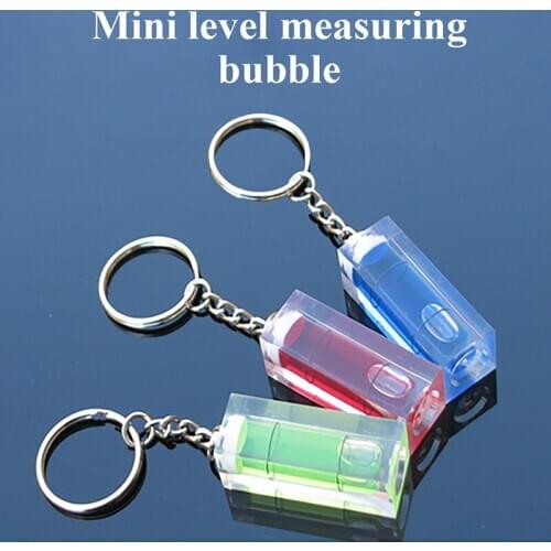 Mini Magnetic Square Spirit Level with Keychain Precision Scope Bubble Level Horizontal Bubble Measuring Kit Round Bullseye Set