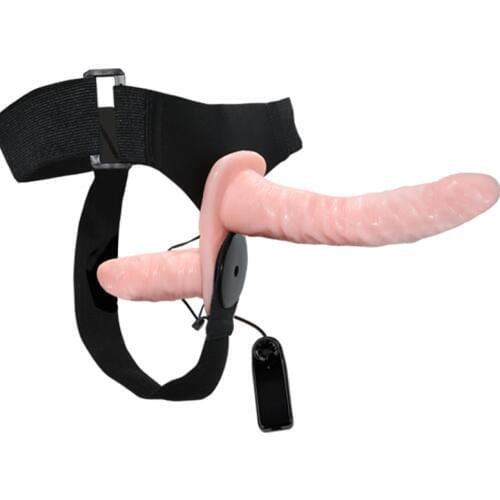 Multi-speed Vibrating Strapon Dildo Double Strap ons Dildo Vibrator with Anal Dildo Strap-ons Penis Lesbian Couples Sex Products