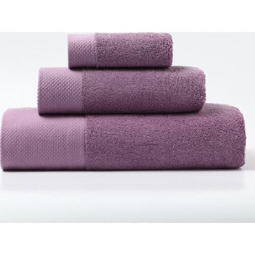 3Pieces Set Premium Cotton Towel Set Thicken Plush Washcloth Hand Towel Extra Large Bath Towel Hotel Spa Quality Bathroom Towels