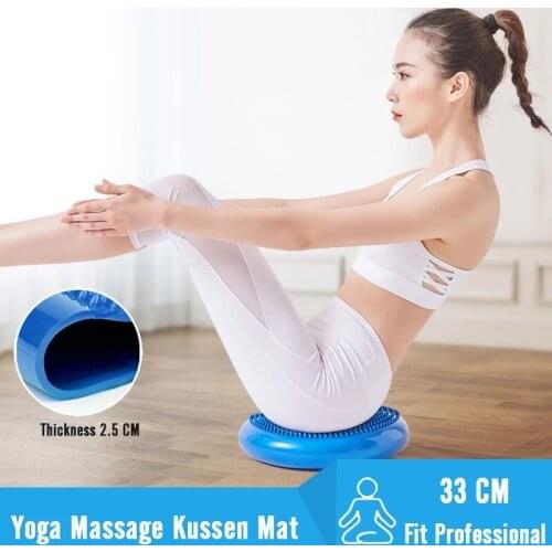 Inflatable Yoga Massage Ball Wobble Cushion Stability Balance Disc Fitness Core Trainer Wiggle Pad Chair And Workout Equipment