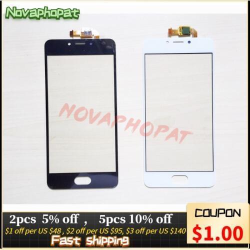 Novaphopat Black/White Sensor For Meizu M5C / Meilan 5C / M5s M5 S / M3 note L681h M681h Touch Screen Digitizer Glass Panel