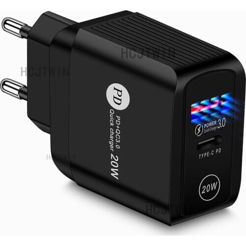 PD20W QC3.0 Fast Charging EU/US/UK Plug Mobile Phone Charger for iPhone Samsung Xiaomi QC 3.0 USB Charger for Phone Tablet