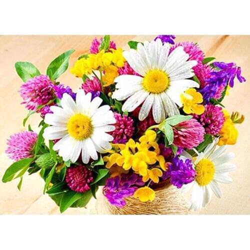 Sunflower 5D DIY diamond Painting flowers 3D Cross Stitch diamond embroidery mosaic diamonds wall stickers home decor vase