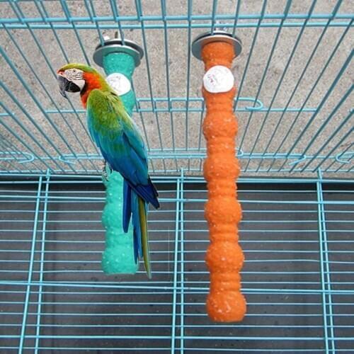 Pet Paw Grinding Cage Perchs Stand 1pc 8cm For Bird Parakeet Parrot Toys Random Colors