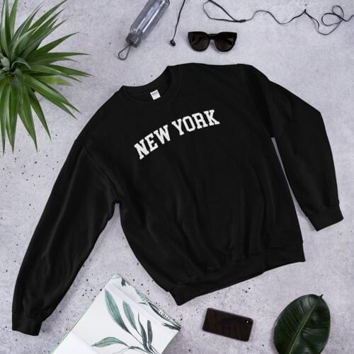 Skuggnas New Arrival New York Sweatshirt Tumblr Jumper I Love New York New York City Sweatshirt Long Sleeved Fashion Jumper