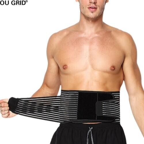 Stabilizing Lumbar Lower Back Brace Support Belt Dual Adjustable Straps Breathable Mesh Panels