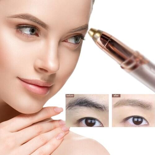 USB Rechargable Electric Brow Shaping Trimmer Eyebrows Eye Brow Trimmer Pen Painless Portable Facial Hair Remover Face Shaver