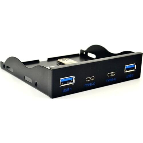 USB3.1 TYPE-C floppy drive front panel 19-pin 20PIN to TYPE-C+USB3.0 port adapter card