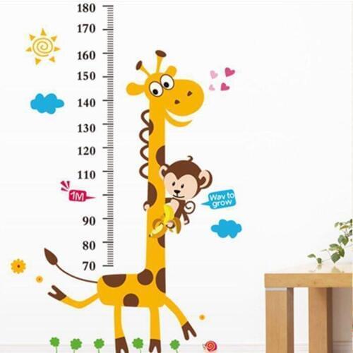 Cartoon Lovely animals cross the bridge DIY Vinyl Wall Stickers Kids room gift Home decoration Art Decals creative 3D Wallpaper
