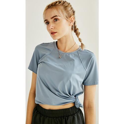 SALSPOR New Women Short Sleeve Sport Shirt Yoga Breathable Quick Dry Gym Clothes Female Workout Fitness Top Running T-shirt