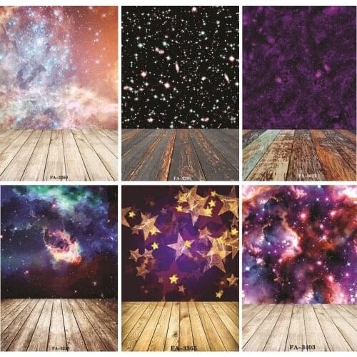ZHISUXI Vinyl Custom Photography Backdrops Prop Space Starry Sky and floor Theme Photography Background FA20419-100