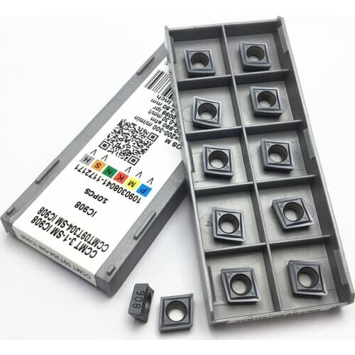 10 pieces of CCMT09T304 SM IC907/IC908 internal turning tool carbide inserts CCMT 09T304 turning carbide inserts