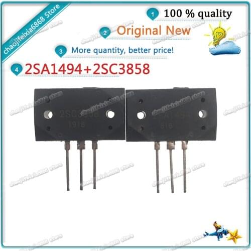 5pcs-20pcs/lot!2SA1494 2SC3858 A1494 C3858 MT-200 Silicon NPN + PNP For pipe matching audio power amplifier NEW ORIGINAL