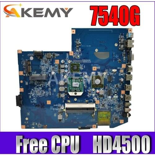 Akemy For Acer aspire 7540 7540g Laptop Motherboard JV71-TR 48.4FP02.011 MBPJC01001 DDR2 HD4500 Free CPU